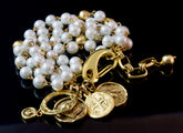 Grace Kelly Rear Window Pearl Charm Bracelet: Vintage Hollywood Glam Jewelry