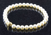 Pearl Bracelet, Gold and Pearl Bracelet, Minimalist Bracelet, Stacking Bracelets, Bridal Bracelet Set, Ivory Pearl