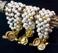Grace Kelly Rear Window Pearl Charm Bracelet: Vintage Hollywood Glam Jewelry