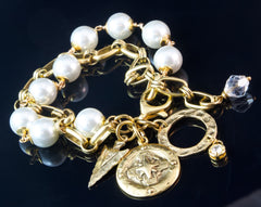 The Gold Compass & Arrow Charm Bracelet
