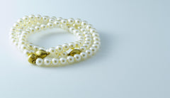 Pearl Bracelet, Gold and Pearl Bracelet, Minimalist Bracelet, Stacking Bracelets, Bridal Bracelet Set, Ivory