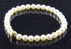 Pearl Bracelet, Gold and Pearl Bracelet, Minimalist Bracelet, Stacking Bracelets, Bridal Bracelet Set, Ivory Pearl