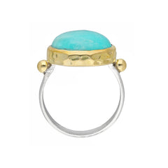 925 Sterling Silver Amazonite Solitaire Rings